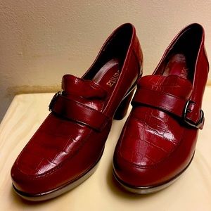 Sanita leather, buckle heels